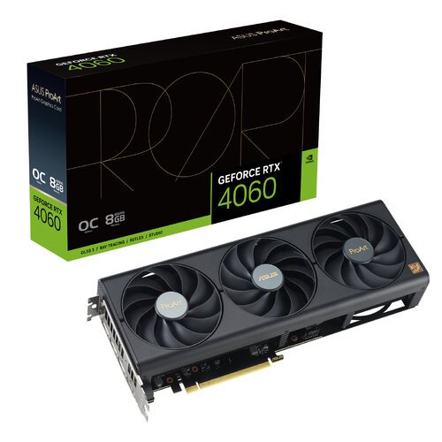 Tarjeta de Video ASUS ProArt GeForce RTX 4060 OC Edition – 8GB – 128-bit – PCI-E 4.0 – GDDR6 – HDMI – DisplayPort – PROART-RTX4060-O8G