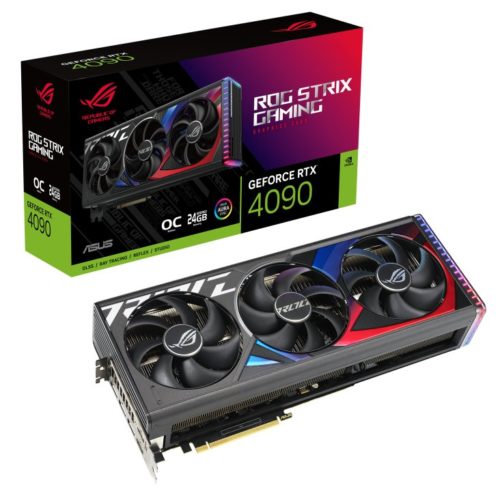 Tarjeta de Video ASUS ROG Strix GeForce RTX 4090 OC Edition – 24GB – 384-bit – PCI-E 4.0 – GDDR6X – HDMI – DisplayPort  – ROG-STRIX-RTX4090-O24G-GAMING