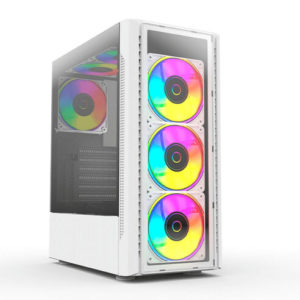Gabinete Gamer Balam Rush DRAGONFLY II CRYSTAL GM745 - Media Torre - ATX/Micro ATX/Mini ITX - Panel Lateral - Blanco - BR-935975
