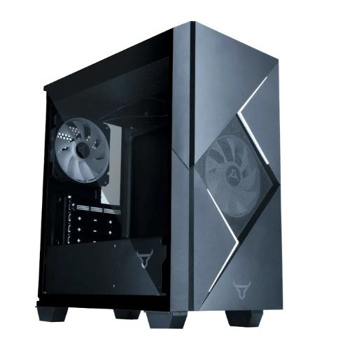 Gabinete Gamer Batauro Enfiniti – Mini Torre – Micro ATX/ITX- 1 Ventilador – Panel Lateral – Fuente 450W – ENF-450-B NEGRO