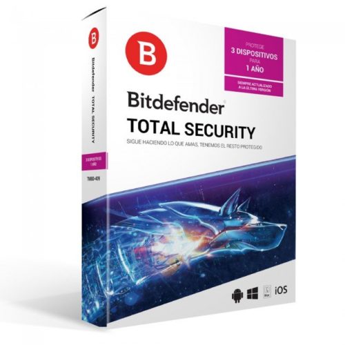 Antivirus Bitdefender Total Security – 3 Usuarios – 1 Año – Caja – TMBD-409