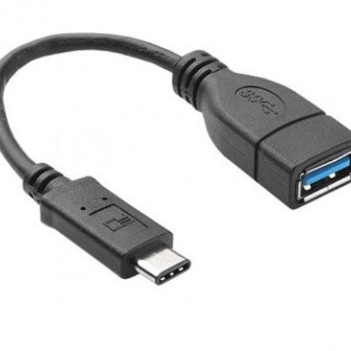 Cable USB BRobotix 053161 – USB C a USB A – Negro – 053161