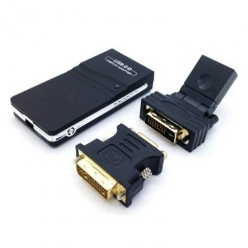 Convertidor BRobotix 171920 – USB a DVI – HDMI – SVGA – Negro – 171920