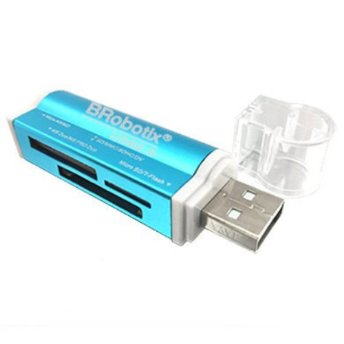 Lector de Tarjetas SD BRobotix – USB 2.0 – Azul – 180420A