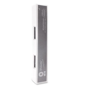 Hub USB BRobotix 180727-5 - 4 Puertos - USB 2.0 - Plata - 180727-5