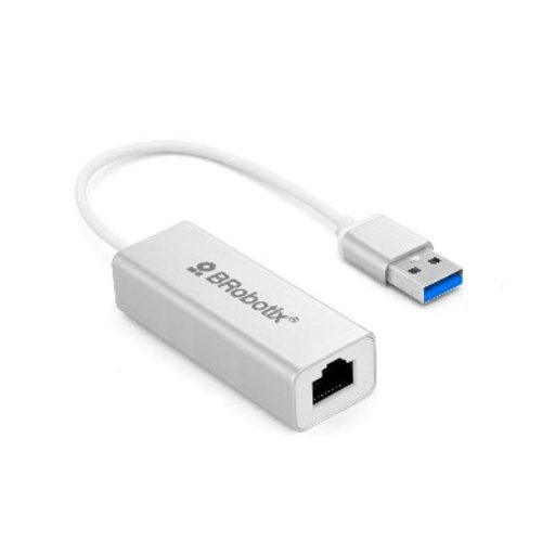 Adaptador USB BRobotix 263458 – USB A RJ45 – Gigabit – Plata – 263458
