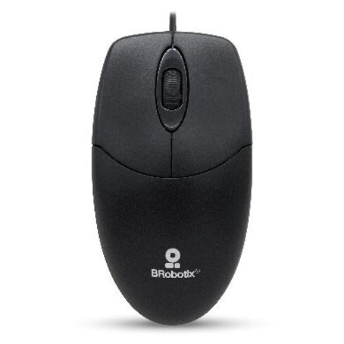 Mouse BRobotix 497202 – Alámbrico – USB – Negro – 497202