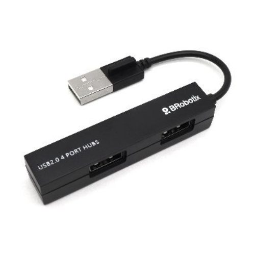 HUB USB BRobotix 497677 – 4x USB – Negro – 497677