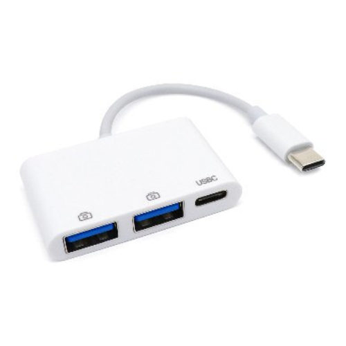 Convertidor BRobotix – USB C a USB C / 2x USB A – Blanco – 6000311