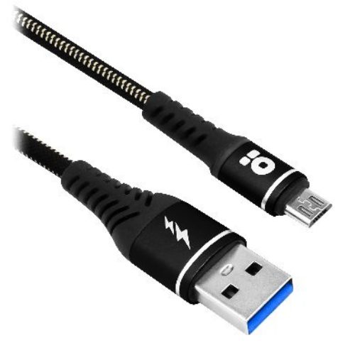 Cable USB BRobotix 6000724 – USB A a USB Micro B – 1 M – Denim – Negro – 6000724