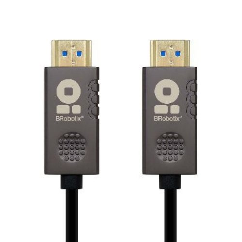 Cable HDMI BRobotix 6001691 – HDMI V2.0 – Fibra Óptica – 30M – Soporta 4K x 8K  – 6001691