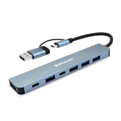 Docking Station BRobotix 6005446 – USB-A/USB-C – Plata – 6005446