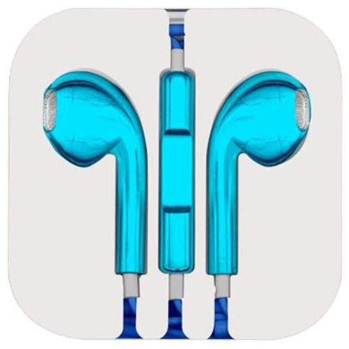 Auriculares BRobotix 611227 – Alámbrico – Micrófono – 3.5 mm – Azul Metálico – 611227