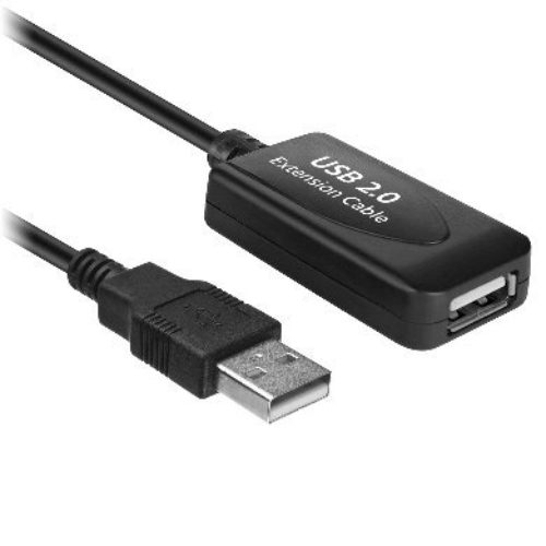 Extensión USB BRobotix 963869 – USB A a USB A – Macho a Hembra – 10 M – Negro – 963869