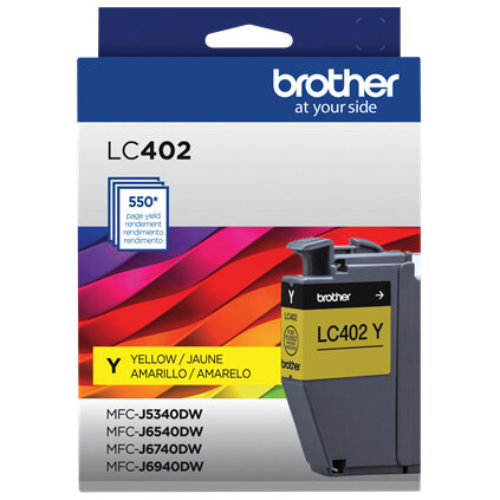 Tinta Brother LC402 – Amarillo – Hasta 550 Páginas – LC402YS