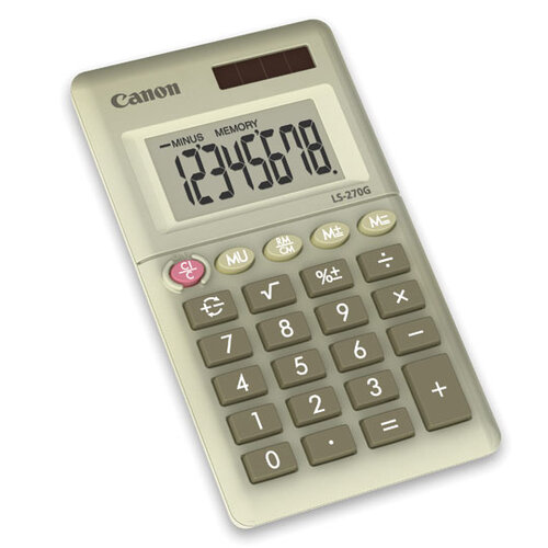 Calculadora Canon LS-270G – Batería Solar – Pantalla LCD – 8 Dígitos – 4640B001AA