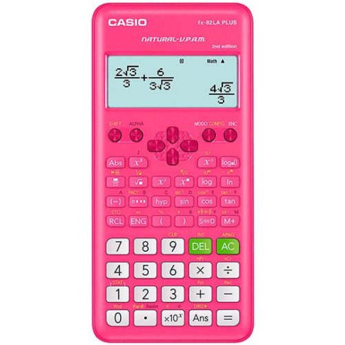 Calculadora Científica CASIO FX-82LAPLUS2 – 12 Dígitos – 252 Funciones – Rosa – FX-82LAPLUS2-PK