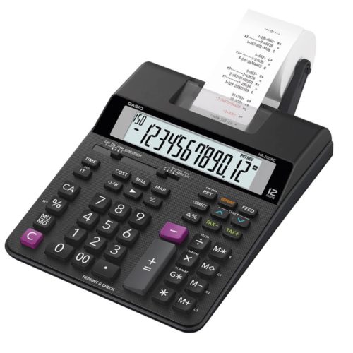 Calculadora CASIO HR-200RC – Impresión a Dos Colores – 12 Dígitos – Papel de 58 mm – HR-200RC