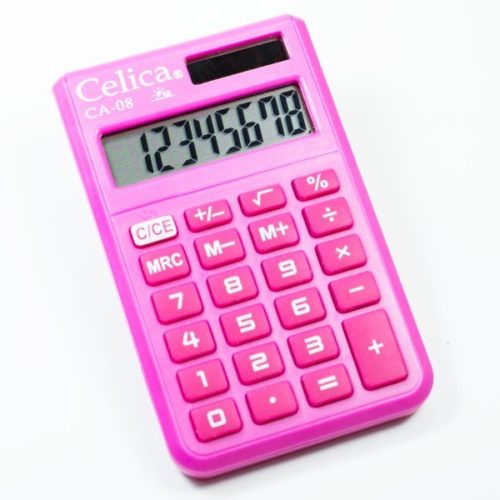 Calculadora Celica CA-08 – 8 Dígitos – Rosa – CA-O8-PK