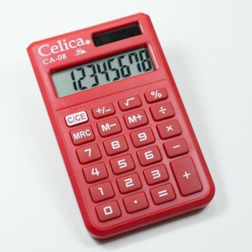 Calculadora Celica CA-08 – 8 Dígitos – Rojo – CA.08-RD
