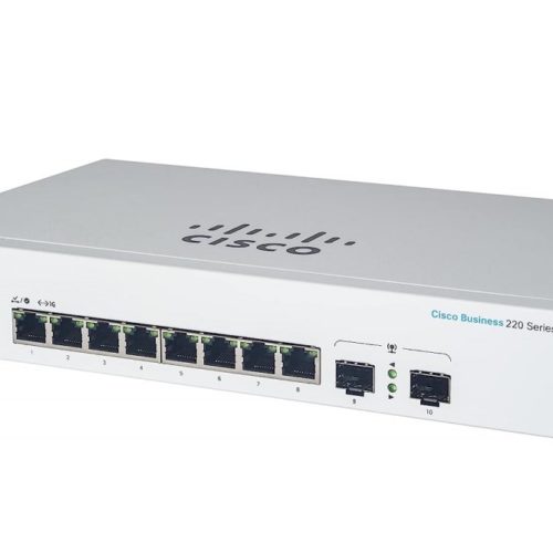 Switch Cisco CBS220-8FP-E-2G-NA – 10 Puertos – 8 Puertos RJ-45 – 2 Puertos SFP – CBS220-8FP-E-2G-NA