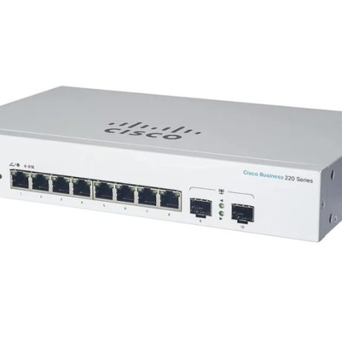 Switch Cisco CBS220-8T-E-2G – 10 Puertos – 8 Puertos RJ-45 – 2 Puertos SFP – CBS220-8T-E-2G-NA