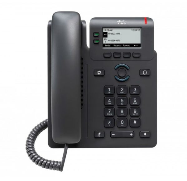 Teléfono IP Cisco 6821 - 2 Líneas - Identificador de llamadas - Negro - CP-6821-3PCC-K9=