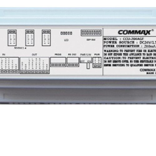 Distribuidor de Piso COMMAX CCU204AGF – Para Panel de Audio DR2AG – Hasta 4 Intercomunicadores – Conexión a 2 Hilos – CCU-204AGF