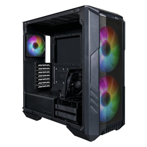 Gabinete Gamer Cooler Master HAF 500 – Media Torre – ATX/Micro ATX/ITX – 3x Ventiladores – Panel Lateral – Negro – H500-KGNN-S00