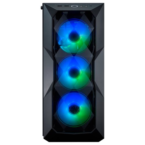 Gabinete Gamer Cooler Master MasterBox TD500 Crystal – Media Torre – ATX/E-ATX/Micro-ATX/Mini-ITX/SSI CEB – 3x Ventilador Frontal – Panel Lateral – MCB-D500D-KGNN-SAU