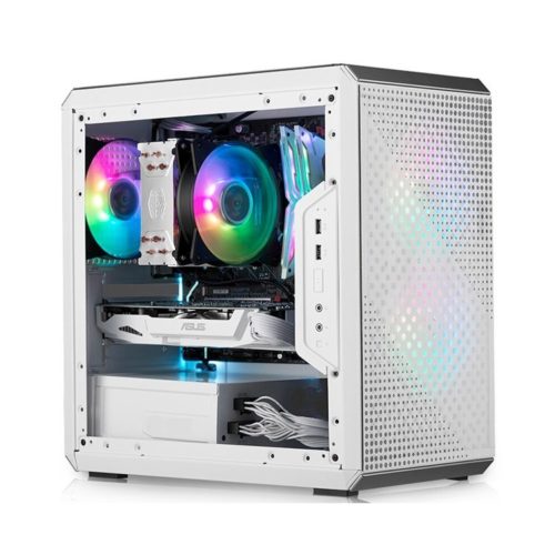 Gabinete Gamer Cooler Master MasterBox Q300L – Midi Torre – Micro-ATX/Mini-ITX – 1x Ventilador – Panel Lateral – Blanco – MCB-Q300L-WANN-S00