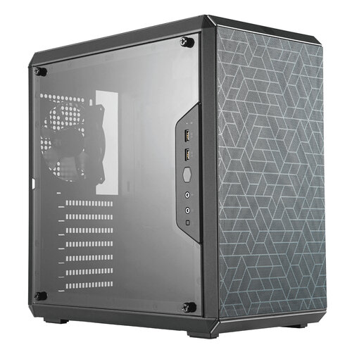 Gabinete Gamer Cooler Master MasterBox Q500L – Media Torre – ATX/Micro-ATX/Mini-ITX – 1x Ventilador Trasero – Panel Lateral – MCB-Q500L-KANN-S00