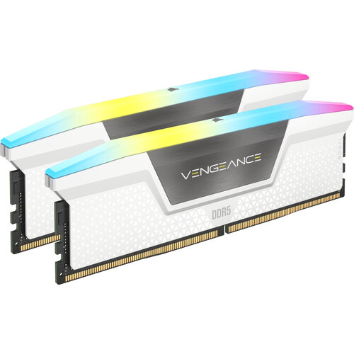 Memoria RAM Corsair VENGEANCE RGB – DDR5 – 32GB (2x 16GB) – 5600MHz – DIMM – para PC – Blanco – CMH32GX5M2B5600C36WK
