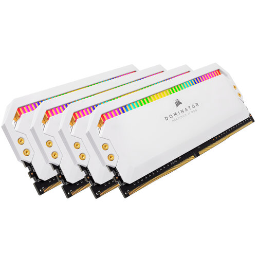 Memoria RAM Corsair Dominator Platinum – DDR4 – 32GB (4x 8GB) – 4000MHz – DIMM – Blanca – para PC – CMT32GX4M4K4000C19W