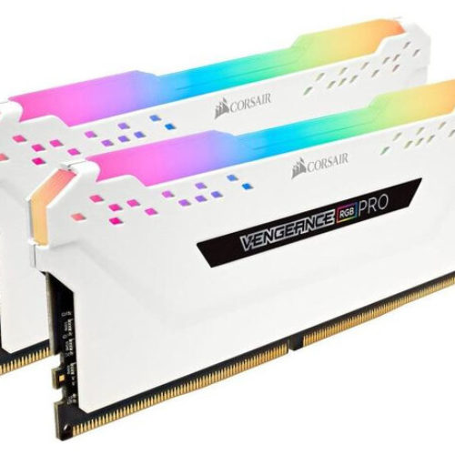 Memoria RAM Corsair Vengeance RGB Pro – DDR4 – 16GB (2x8GB) – 3000MHz – DIMM – Blanco – para PC – CMW16GX4M2C3000C15W