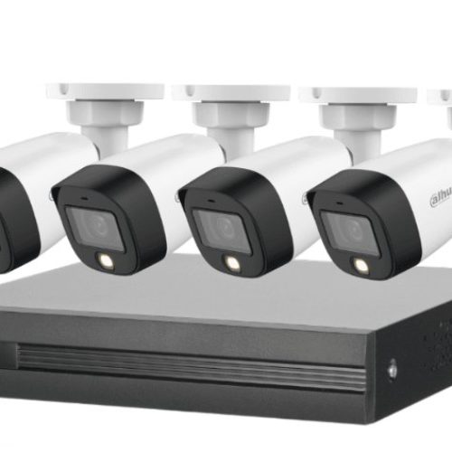 Kit de vigilancia Dahua FULLCOLORKIT-A – 4 Canales – 4 Cámaras – Bala – 2MP – DH-KIT/XVR1B04-I/4-HFW1239CN-A-L