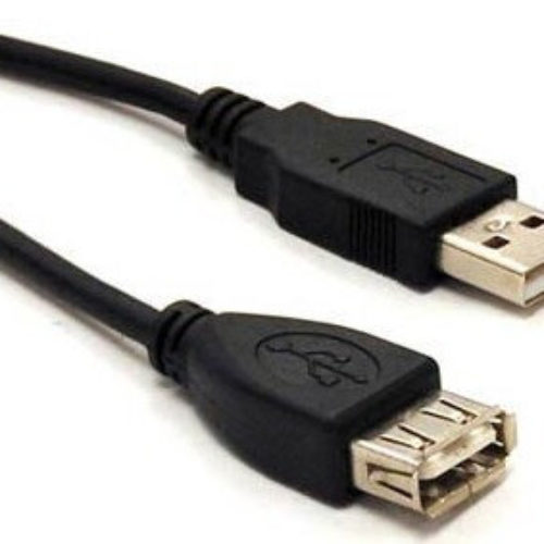 Extensión USB BRobotix 102310 – Macho/Hembra – 3 mts – Negro – 102310
