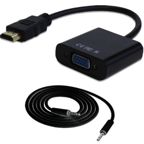 Convertidor BRobotix 110964N – HDMI a VGA + Audio – Negro – 110964N