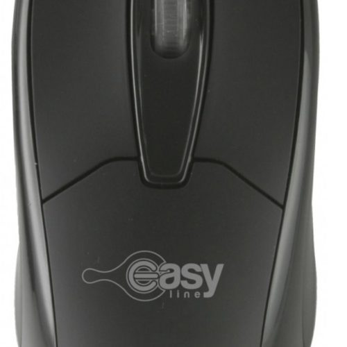 Mouse Óptico Easy Line EL-993377 – Alámbrico – USB – 1000 Dpi – 3 Botones – Negro – EL-993377