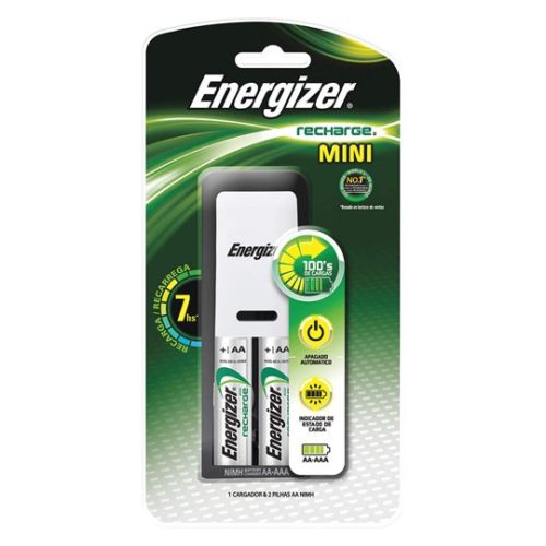 Cargador Energizer CH2PC3 – Hasta 2 Pilas – AA ó AAA – Con 2 Pilas AA – CARENERCH2PC2