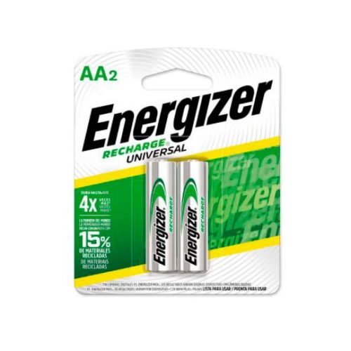 Pila Energizer PIENERECAA2 – AA – Níquel – Recargables – 2 Piezas – PIENERECAA2