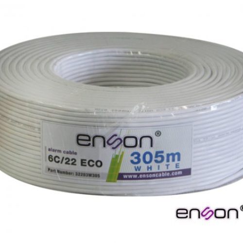 Enson Cable de Alarma Serie E 305mtr 6 Conductores Color Blanco – 32203W305