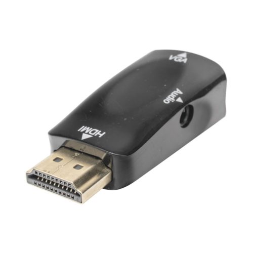 Adaptador Epcom HDMI-VGA – HDMI a VGA – Macho a Hembra – Resolución 1920×1080 – Audio de 3.5 mm – HDMI-VGA