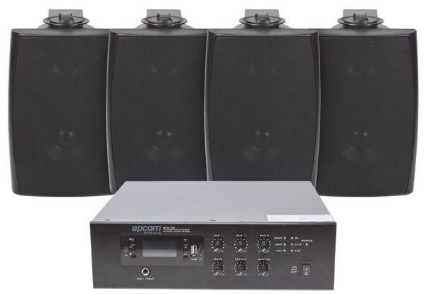 Kit de Amplificador Epcom SFB120/4WS - Amplificador SF-B120 - 120w - 4 Altavoces SF-774H - SFB120/4WS