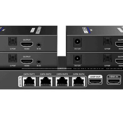 Kit Divisor y Extensor Epcom TT824 – 1 Fuente HDMI a 4 Pantallas – Hasta 70M – 60Hz – Uso 24/7 – TT824