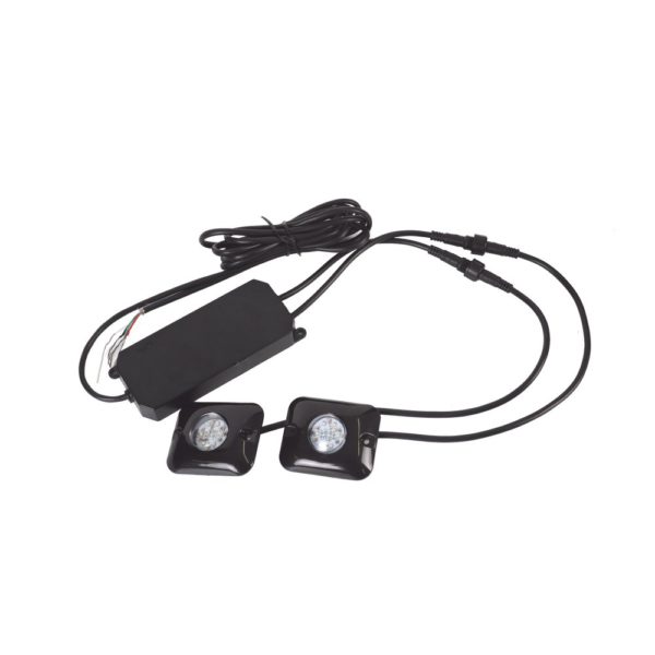 Par de Lámparas Epcom X1212RW - 2 Estrobos - 12 LEDs C/U - Montaje Permanente - Rojo con Blanco - X1212RW