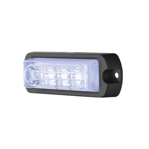 Luz Auxiliar Ultra Brillante de 8 LED’s en Color Rojo/azul con Mica Transparente – X13-RB