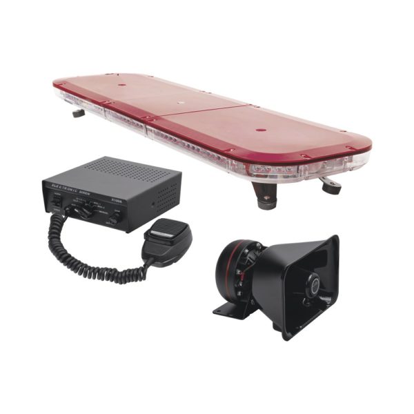 Kit de Emergencia Epcom X67RV2KIT - Barra de luces LED X67R - Sirena X100A - Bocina XYD100 - X67RV2KIT