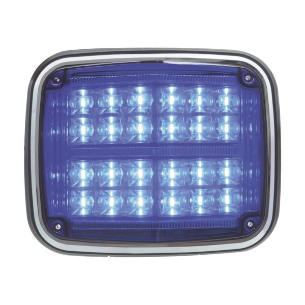 Luz de Advertencia Epcom XT1895B - 8" x 6" - Azul - IP67 - XT1895B