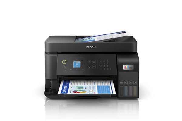 Multifuncional Epson EcoTank L5590 - 33ppm Negro - 20ppm color - Tinta Continua - Wi-Fi - USB - Ethernet - Incluye 5 Botellas de Tinta T544 - C11CK57301-2V